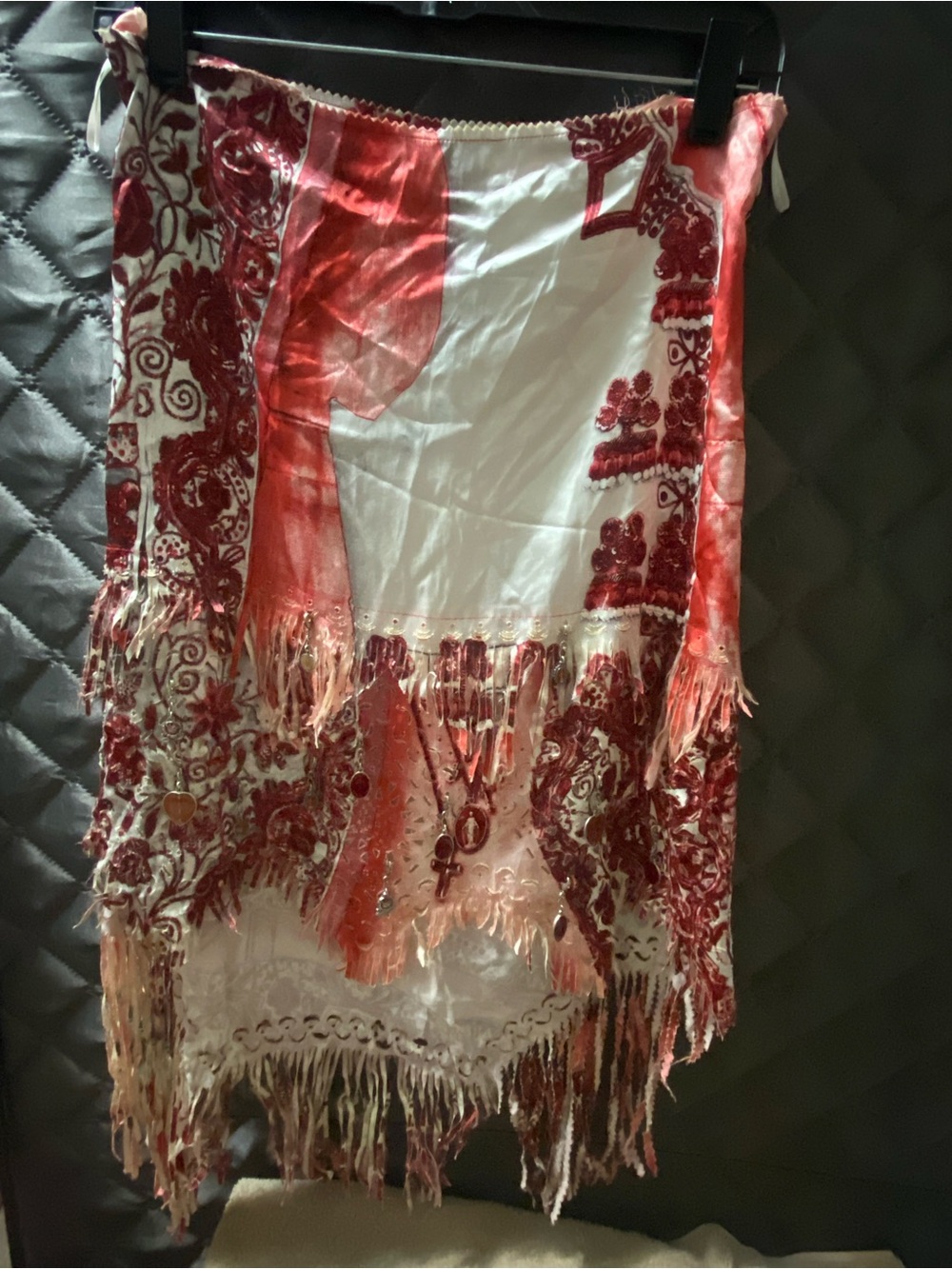 ARCHIVAL Jean Paul Gaultier SS 2003 Laser-Cut Charm Fringe Skirt (Rare)